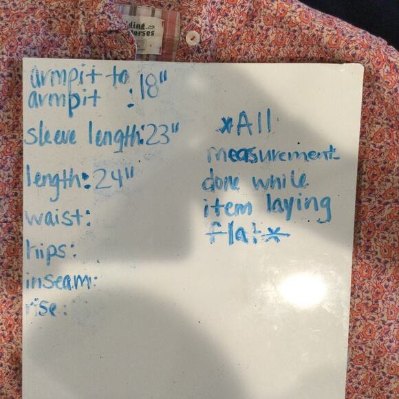 Holding Horses Womens Button Up Shirt Size 4 Floral Anthropologie Pink Western - Picture 4 of 7